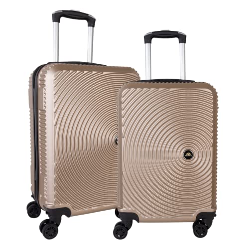 Kit Conjunto de 2 Malas De Viagem Para Bordo Fibra C/rodinha 360°