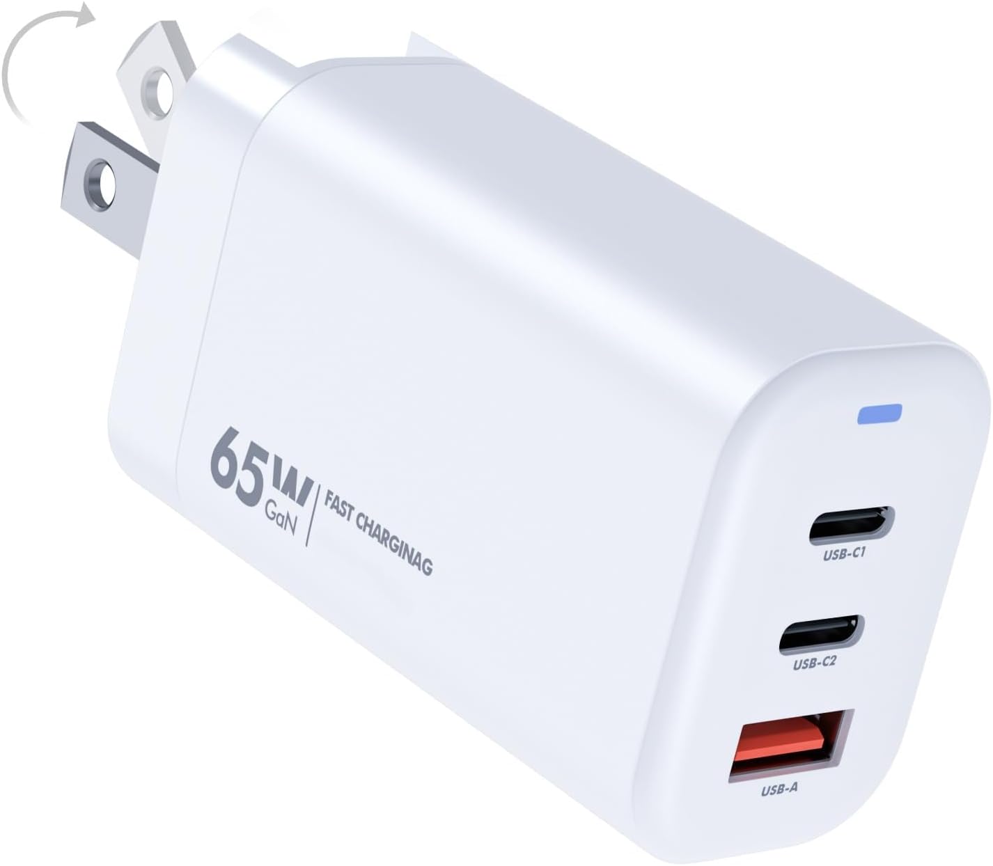 Zaidtek 65W USB C GAN PD Charger 3-Ports Portable Adapter Compatible with DJI Flip,Avata 2,NEO,Mavic 3 Series,Air 3S,Air 3,Mini 2,Mini 3 Pro,Mini 4 Pro,Air 2s,Goggles 2,Drone Accessories : Toys  Game