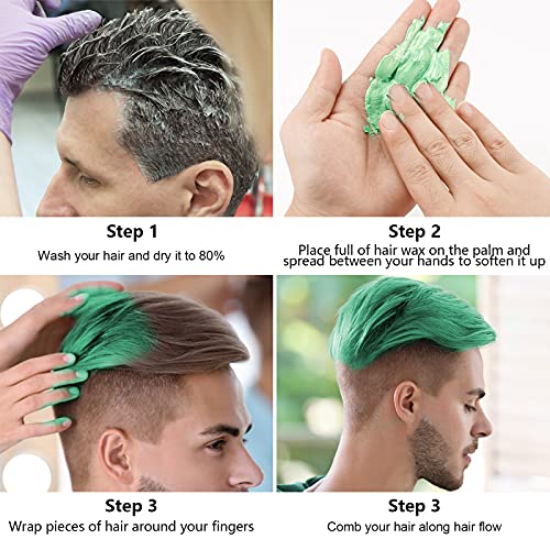 Cera Temporal para Cabello Verde 120 g miniatura 4