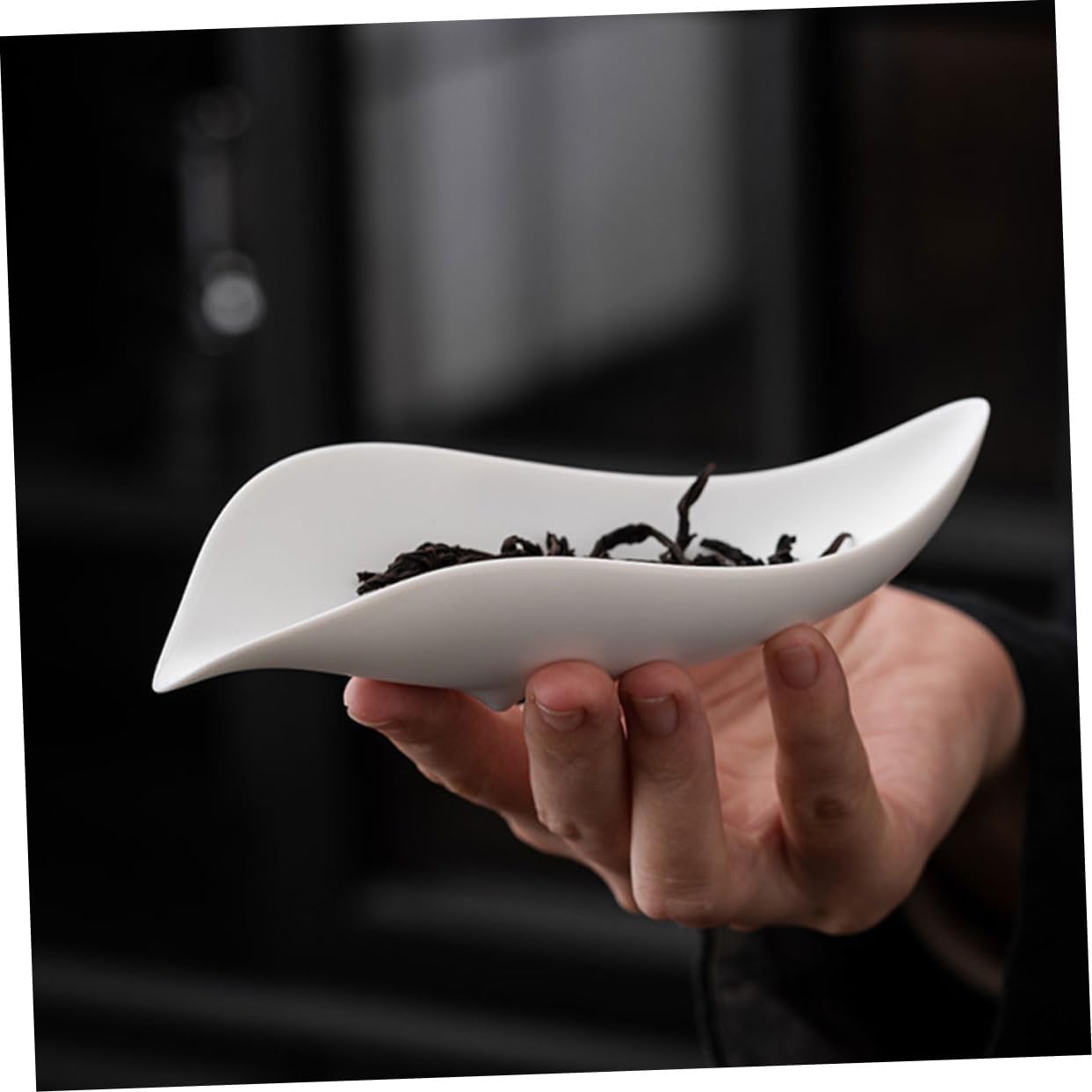 Loose Tea Scoop Decorative Ceramic Tea Spoon Shovel Nonstick Lightweight Easy to Clean for at Home Office
