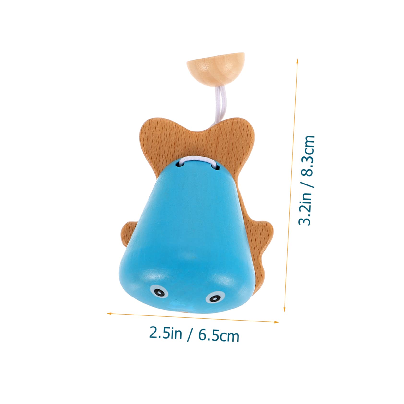 Toddmomy 2Pcs Wear Resistant Castanets Interesting Musical for Auditory Development Fish Design for Engaging Playtime Present for Preschoolers
