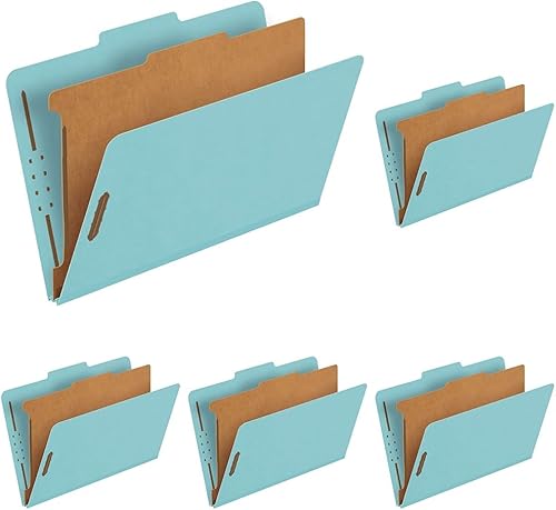 Miniatura 8 de Pendaflex Carpetas de archivos de clasificación recicladas, 1 divisor, sujetadores incrustados de 2 pulgadas, corte de 2/5 pestañas, tamaño legal,