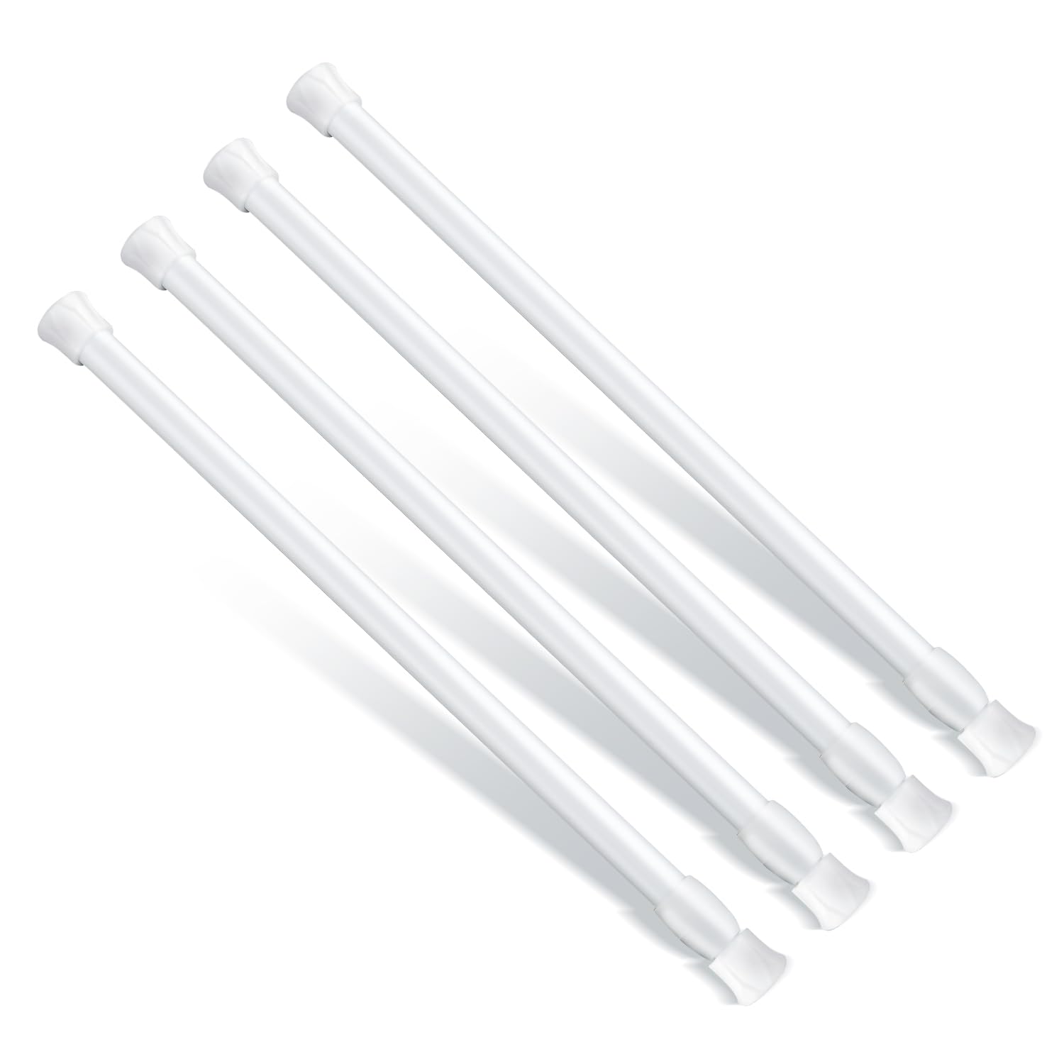 4pcs Window Security Bars, 11.8-17.72 Inch Adjustable Sliding Door Security Lock Bar Fixed Window Guard Door Security Devices for Children Safety Patio Door (White)