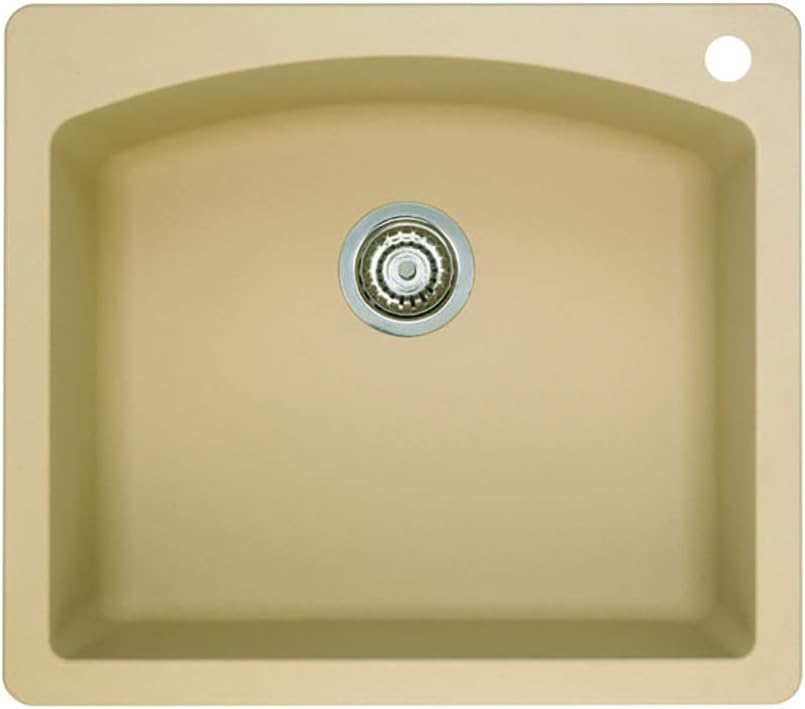 BLANCO, Biscotti 441215 Diamond Silgranit Drop-In or Undermount Kitchen Sink, 25" X 22"