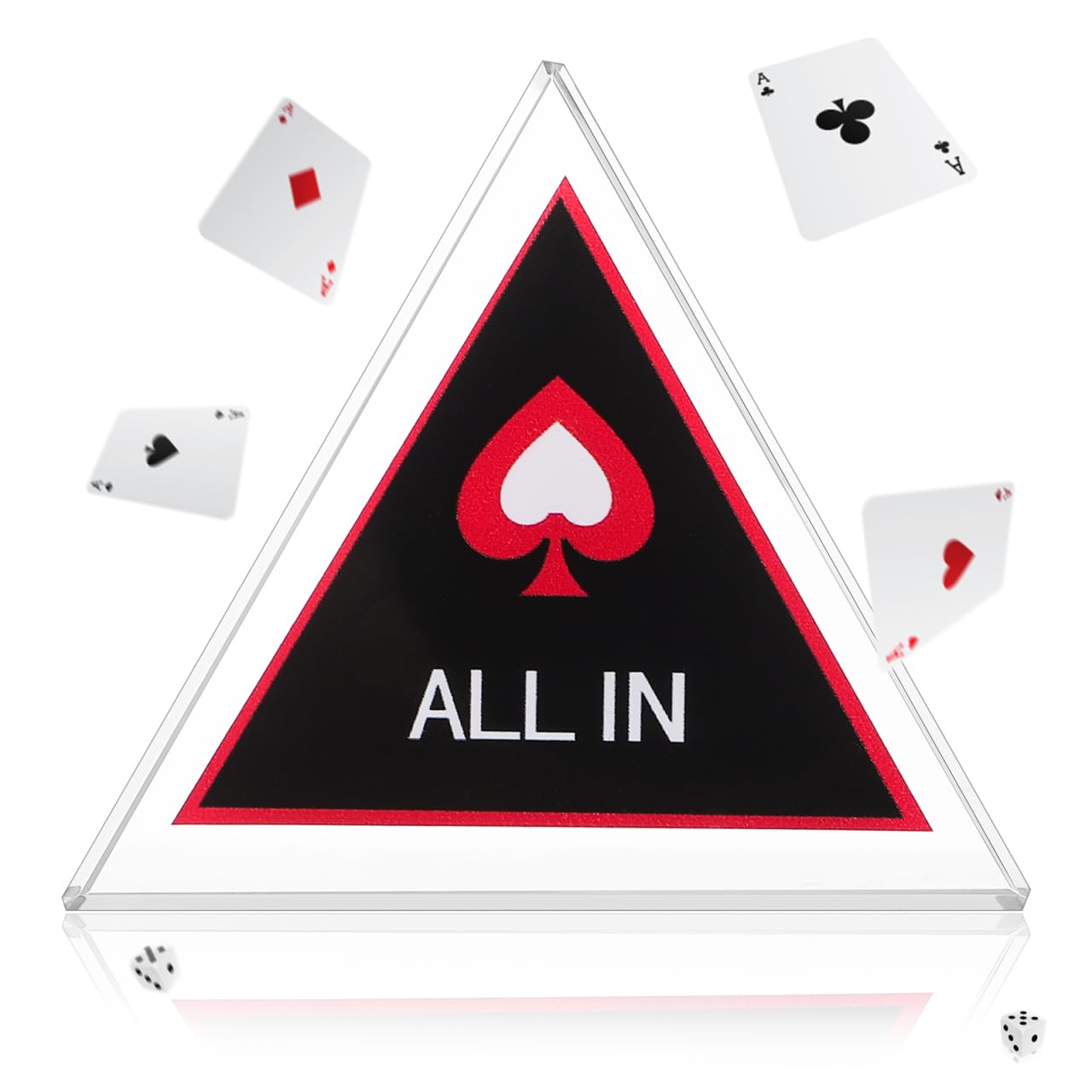 Angoily All in Button Poker Dealer Button Double Layer Poker Supply Chip 2.75 in Game Table Accessory for Home Parties Gatherings Entertainment