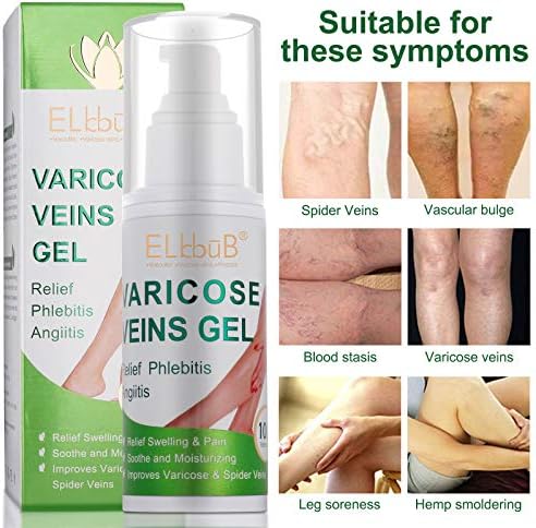 Varicose Veins Gel - Relief Phlebitis Angiitis Inflammation Blood Vein Veins Vasulitis Treatment Legs spider Veins, Improve Blood Circulation, Tired and Heavy Legs Fast Relief