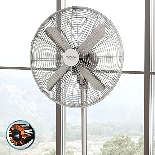 Cecotec Ventilateur sur pied EnergySilence 610 Steelstyle. finition acier 16" de diamètre avec 4 pales 3 vitesses oscillation hauteur réglable sécurité maximale - vue 9