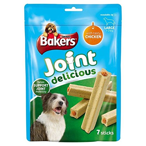 Bakers Joint Delicious Large Dog Treats Chicken 7 per pack (PACK OF 4), 7 count (Pack of 4)