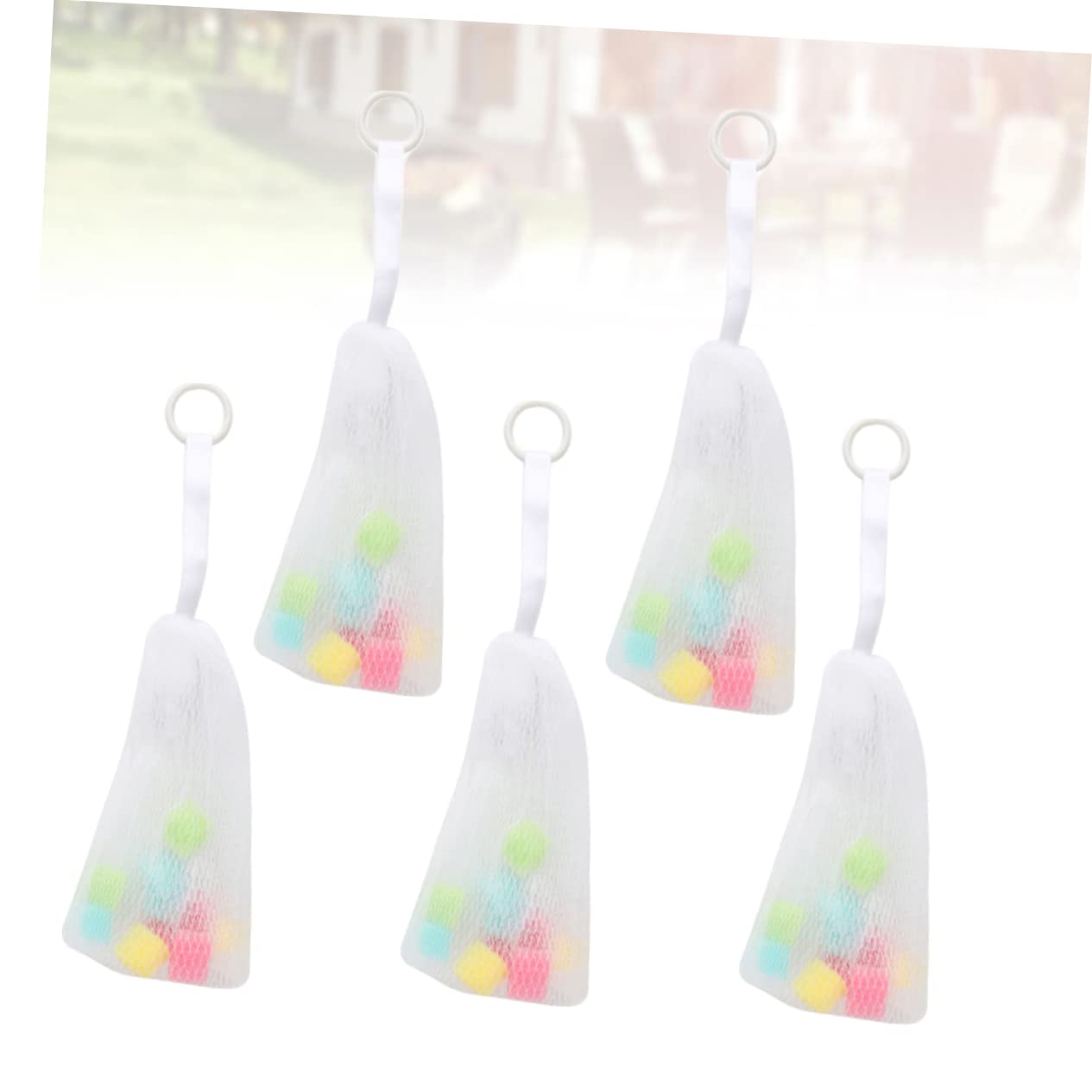 Beavorty 5pcs Efficient Bubbling Soap Net for Handmade Facial Soap Exfoliating Bath Sponge