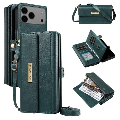 Pochette iPhone XR vert foncé avec bandoulière pour vos sorties en toute liberté