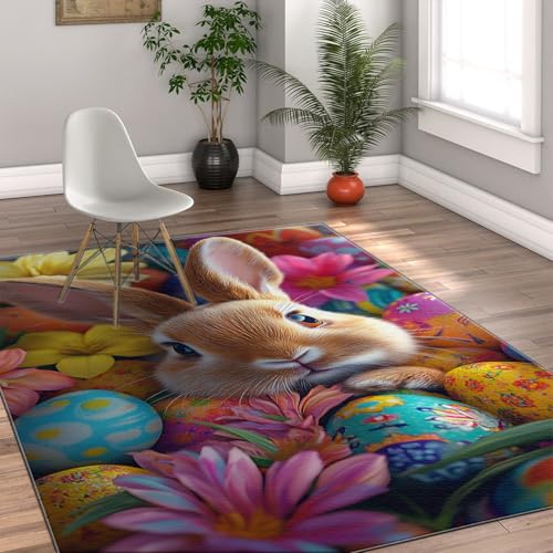 Tapis salle à manger lavable pour décoration festive de Pâques - 4