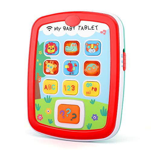 Zooawa Baby Learning Toy, Early Development Educational Learning Toy, Voice Music Alphabet Electronic Interactive Pretend Toy for Kids Toddler Infants - Colorful