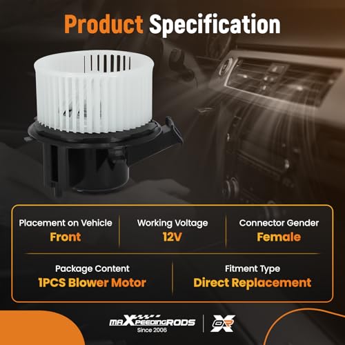 Image of maXpeedingrods 700236 HVAC Blower Motor Assembly Compatible with Buick Enclave 2008-2012, Traverse 2012-2008 Saturn Outlook 2010-2007, GMC Acadia Sierra 1500# PM9365 22810567 PM9365 BM00177