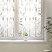 Frosted Window Glass Film, Bamboo Privacy Window Clings, Stained Decorative Window Decals, Static Clings No-Glue Removable Window Sticker for Home (17.5 x 78.7 inch)