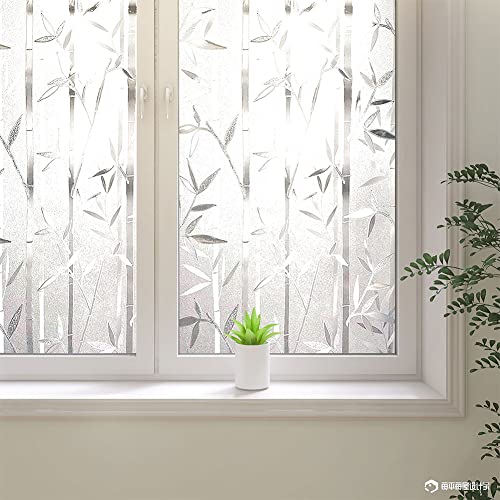 Vinilo para ventana esmerilado con diseño bamboo 44.5x200 cm miniatura 1