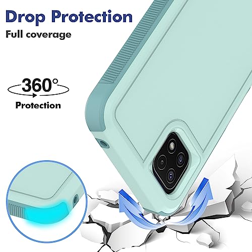 Coque Samsung Galaxy A22 5G résistante aux chocs fine et robuste turquoise