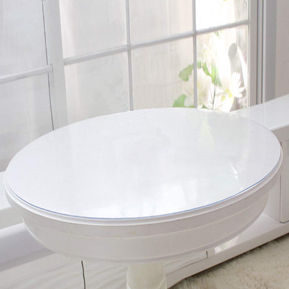 Amazon｜ZIJINJIAJU テーブルクロス 透明 直径60cm PVC テーブルマット