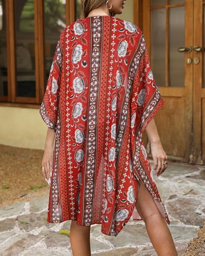 Image of Swimsuit Coverups for Women Sarong Beach Bikini Wrap Sheer Short Skirt Chiffon Scarf for Swimwear