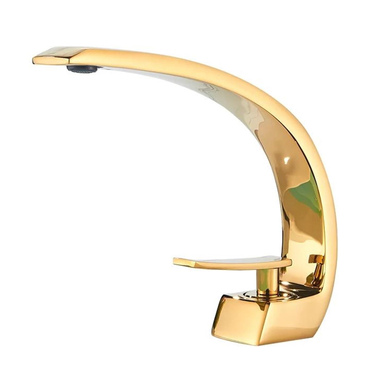 ZYCHSJXA Matte Black Brass Bathroom Faucet Deck Mounted Tap Vessel Sink, Hot & Cold Water, Stylish Vanity Mixer for Bathrooms