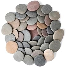 ROCART 24 PCS Large 3.25-4.05" Smooth Natural River Rocks for Painting, Flat Painting Rocks & Craft Stones for Arts, DIY Projects & Creative Studios