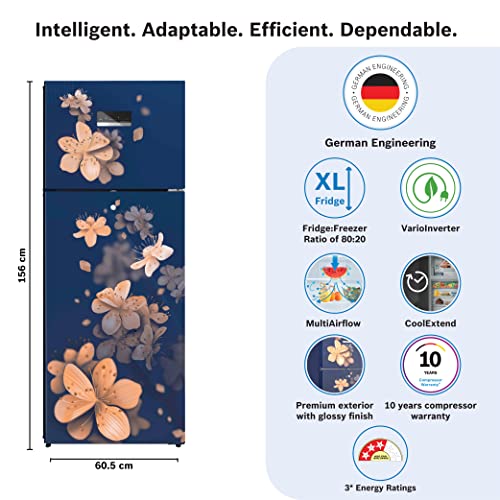 Image of Bosch 243L 3star Frost free Refrigerator CTN27B131I (Acasis, Space Blue)