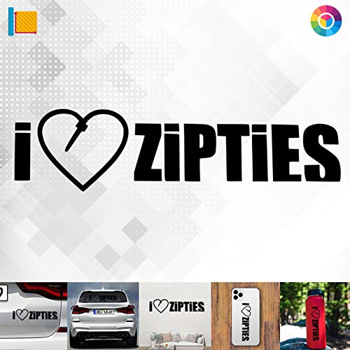 Decus Shop I Love Zipties V2 2895 // naklejka różne rozmiary kolor