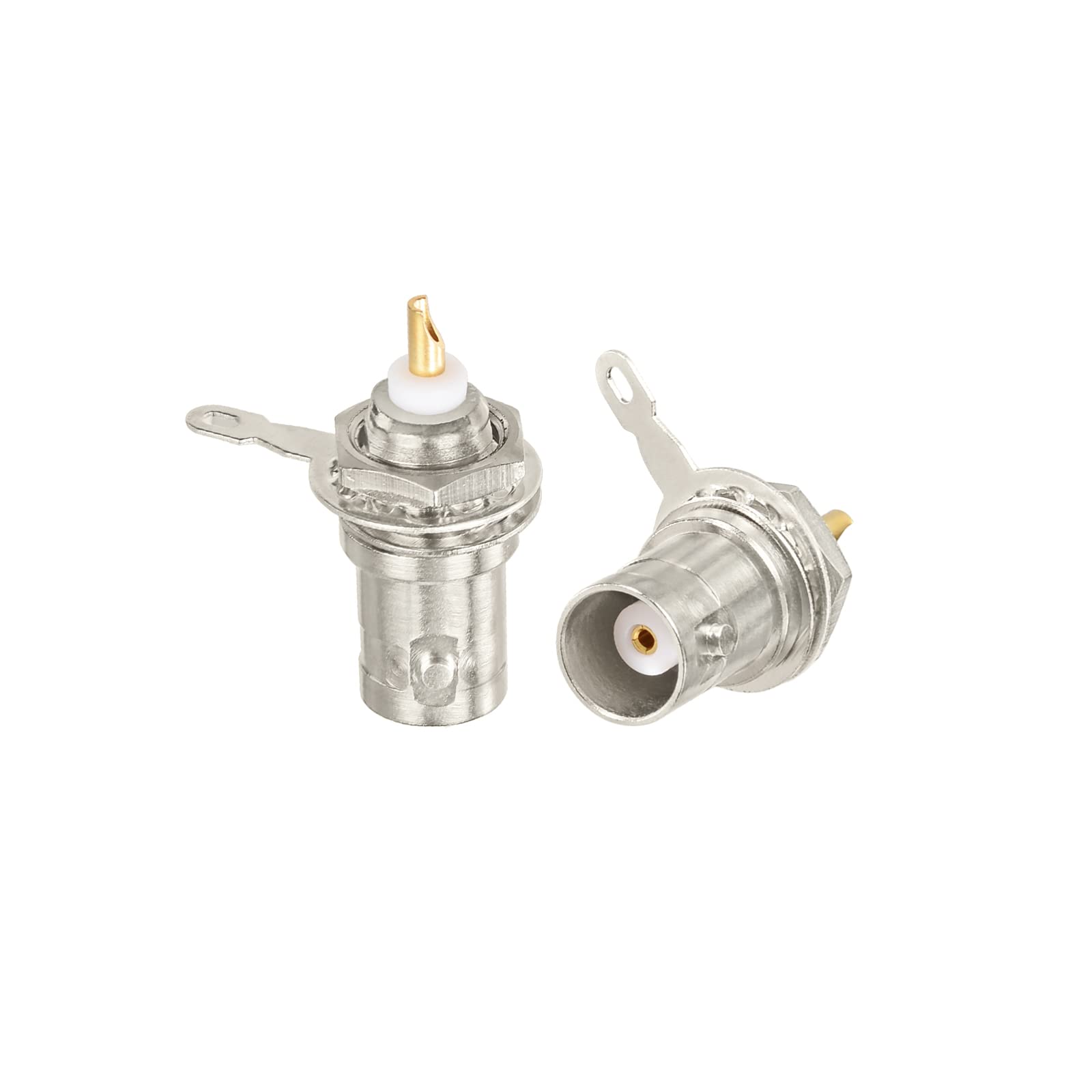 Superbat BNC Female Connector 50ohm Panel Mount Nut Bulkhead Handle Deck Clip Solder Cup Coax Connector for Antenna Cable Modem - Image 2