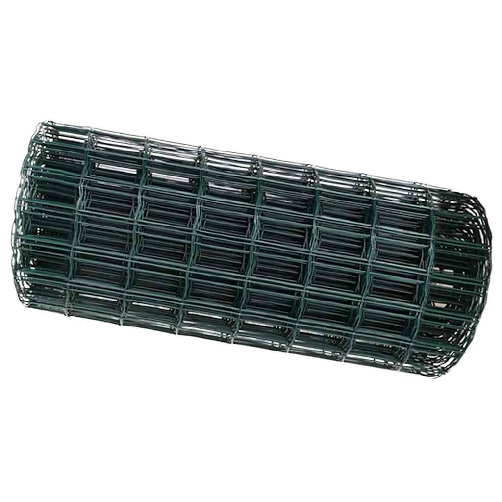 Euro Fence Garden Border Green 0.4 x 10 m PVC Coated Iron Outdoor Fencing Panel, Rustproof Weather Resistant Decorative Barrier for Terrace and Lawn Boundary