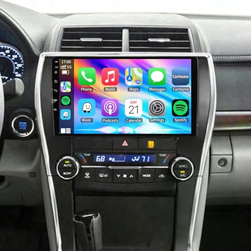 Image of 2+64G Double Din Car Radio for Toyota Camry 2015 2016 2017, 4 Core 10.2 Inch Android 14 Touch Screen Car Stereo with Wireless Carplay Android Bluetooth GPS AHD Backup Camera WiFi SWC FM Mirror Link