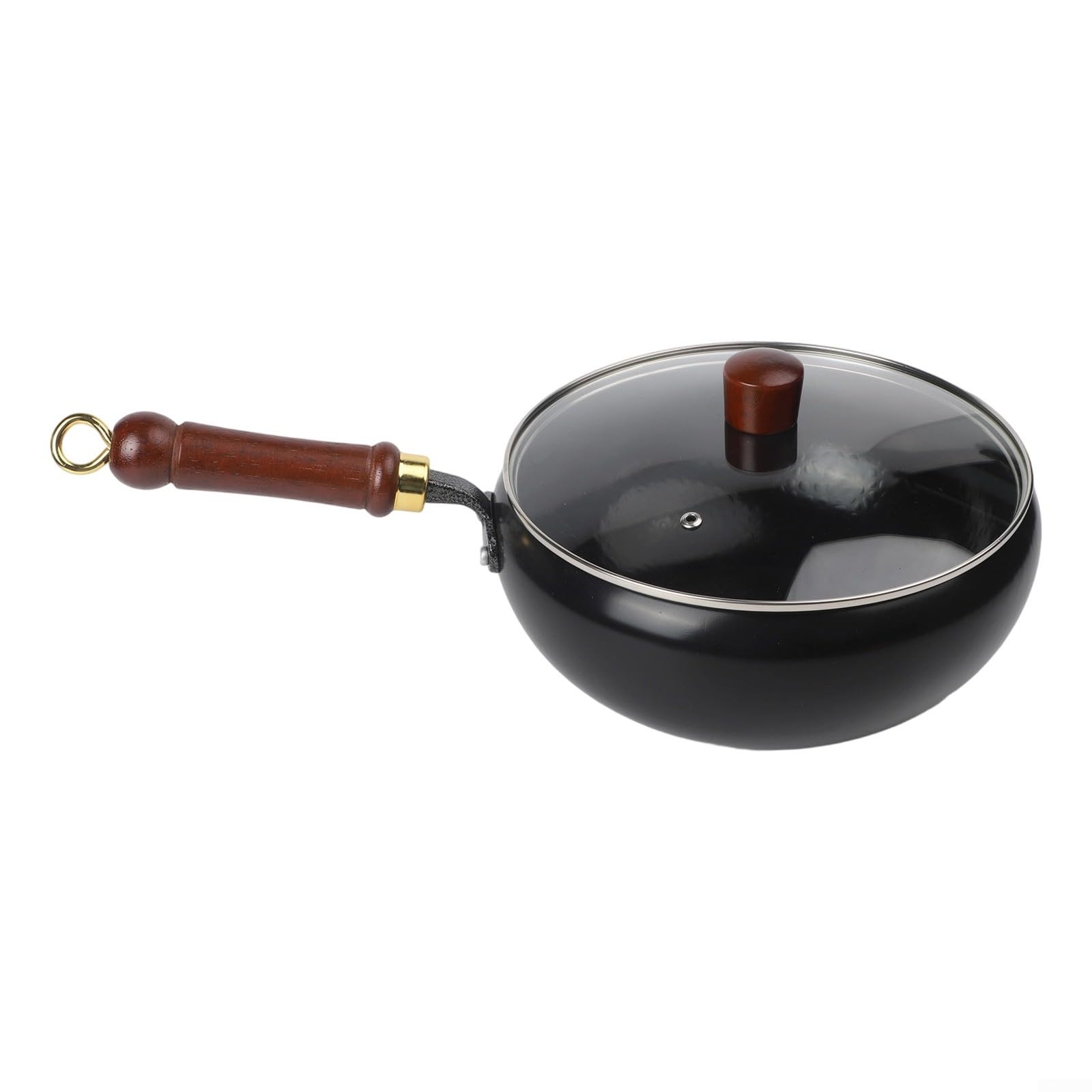 Wok en fer forgé 24 cm anti-adhérence naturelle pour éviter les revêtements toxiques