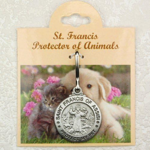 Pet Id Tag customizable with Name and Phone Number Saint Francis Protect My Pet by "McVan, Inc."