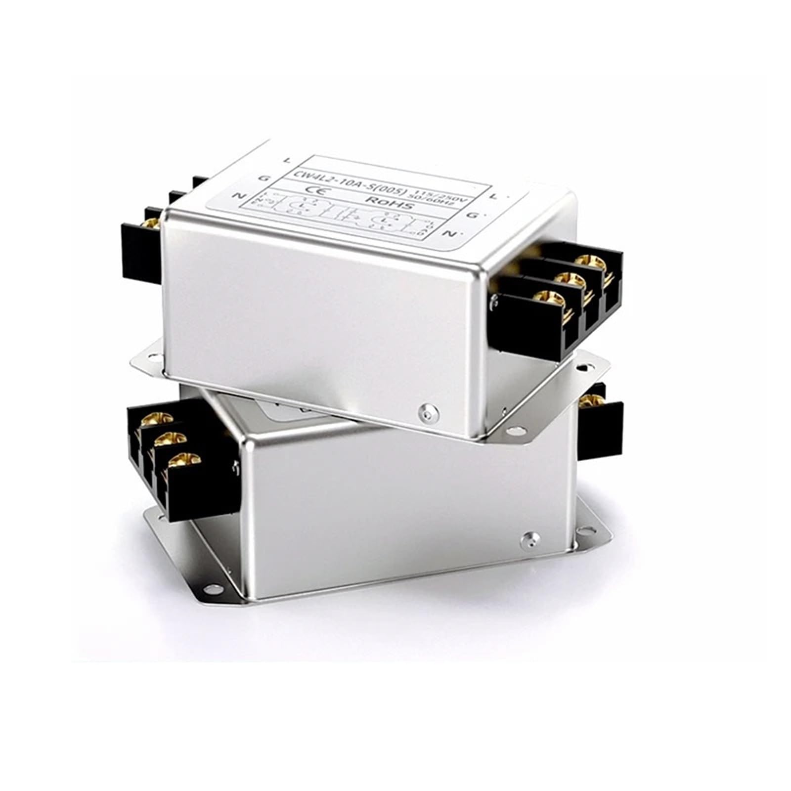 Filtro di potenza monofase CW4L2-S(005) da 3A a 40A Tipo terminale Alimentatore EMI 220 V CA Purificatore armonico anti-interferenza CW4L2(CW4L2-40A-S(005),Rail type)