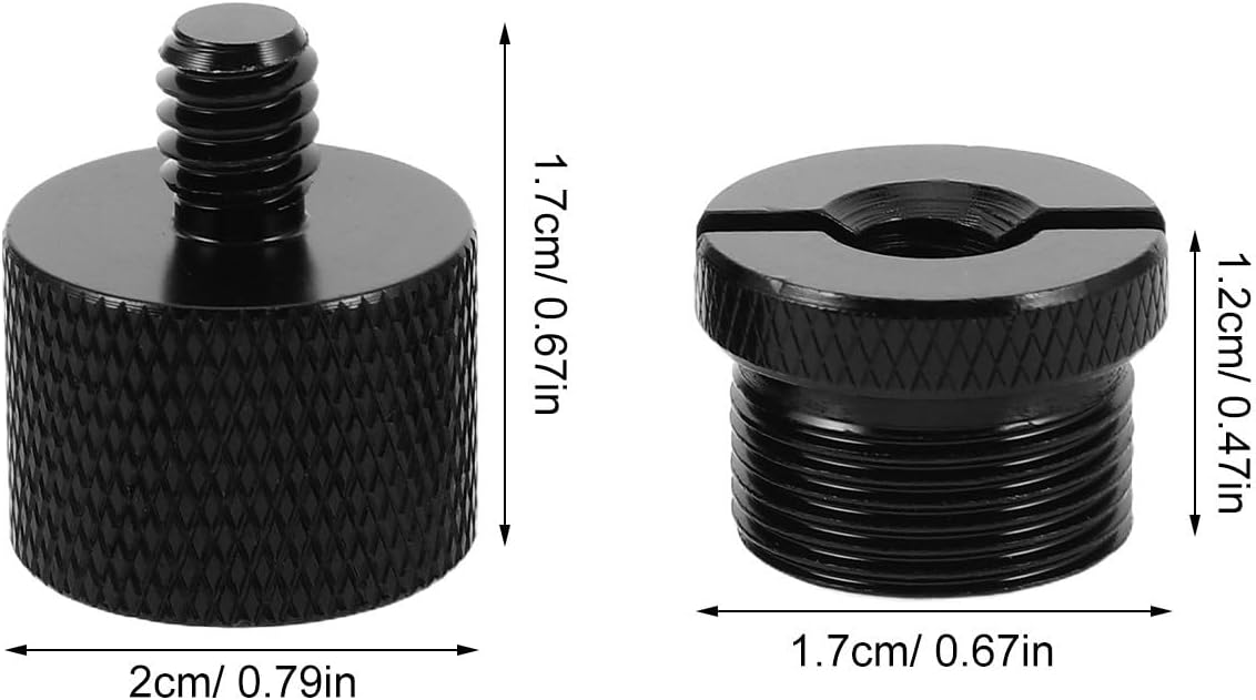 4pcs Mic Stand Adapter Set for Tripods, 5/8 to 1/4 Thread
