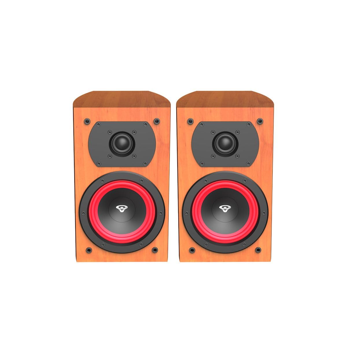 CERWIN-VEGA! Home Audio LA14C 4 inch 110 Watts 2-Way Bookshelf Speakers (Cognac)