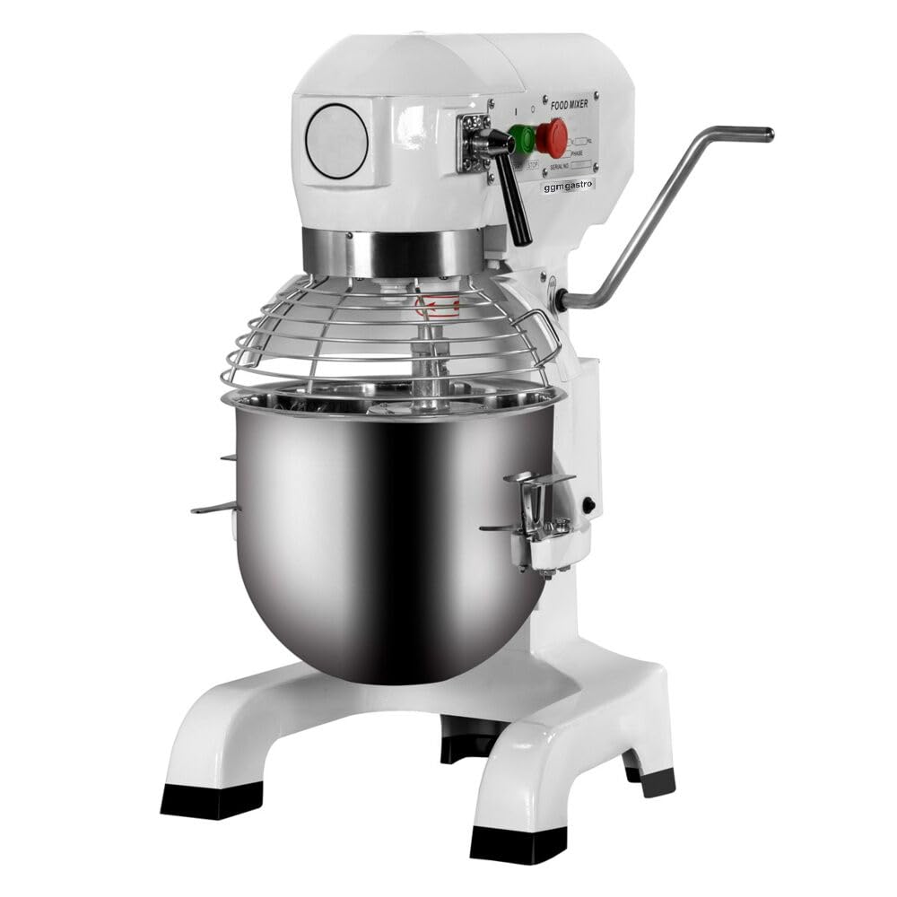 GGM Gastro Planetenrührmaschine 10 L 450 W | Ideal für Bäckereien, drei variable Geschwindigkeitsstufen, hygienische Edelstahlkomponenten, direkte Inbetriebnahme