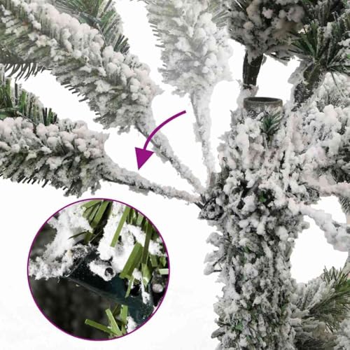 Árbol de Navidad Artificial sin Enredos de Cables con 300 Luces y Bolas 7