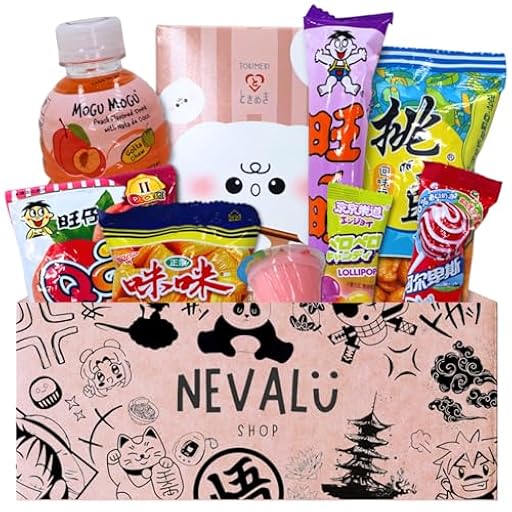 Japo Box NEVALÜ. Caja Anime de Productos Asiáticos para Regalar. Snacks Dulces, Salados, Bebidas y Gominolas. | Ya disponible en tu tienda friki favorita! En mundofriki.es!