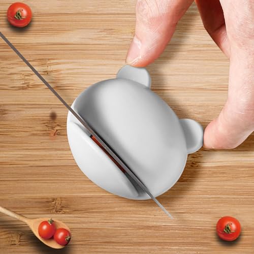 Image of 1PCS Compact Knife Sharpener for Kitchen Use, Small Sharpening Tool with Non Slip Base for Household Cooking and Food Preparation(Grey,F)