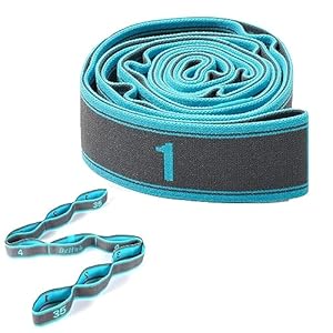 Stretching Strap with Loops,1pcs Exercise Strap,Yoga Stretch Assist Strap with 9 Loops Exercise Straps,Stretch Band for Physical Therapy, Pilates, Yoga, Dance, Gymnastics Exercise and Flexibility