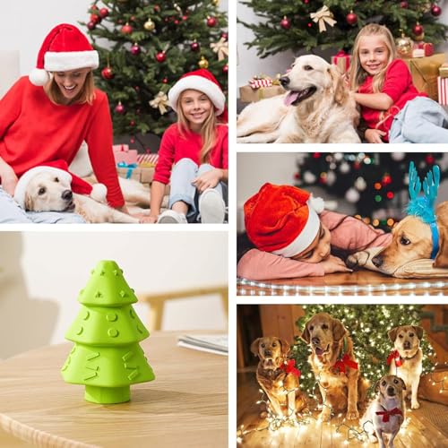 Lairle Weihnachten Hundespielzeug,Hund Kauspielzeug für Aggressive Kauer,Unverwüstliche robuste quietschende Hundespielzeug,Hund Kauspielzeug für kleine mittlere große Rasse