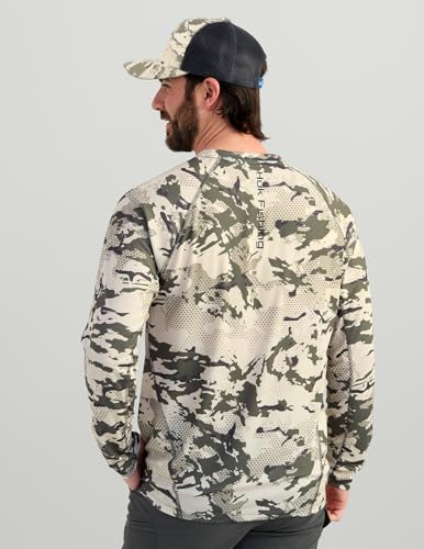 HUK Mens KC Scott Patterned Pursuit Shirt, Performance Fishing Shirt, Marolina Blue, 3X-Large4