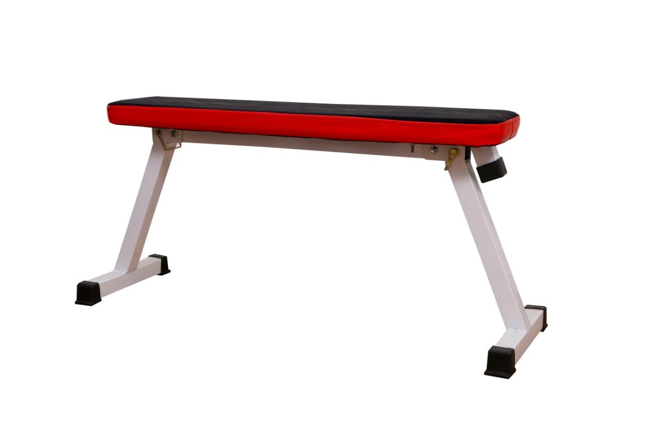ALLYSON FITNESS Foldable MINI Flat Bench- Strength Training Multipurpose Fitness Exercise Gym Workout, Heavy Duty Weight Flat Bench for Home & Gym(RED)-image-23