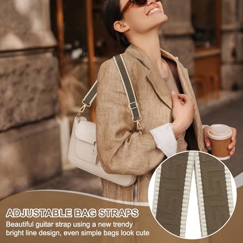 Image of PATIKIL Purse Strap, Adjustable Crossbody Bag Straps Wide Shoulder Strap Universal Replacement Shoulder Bag Belt for Women's Handbags Canvas Satchels Bag Backpack, Deep Brown