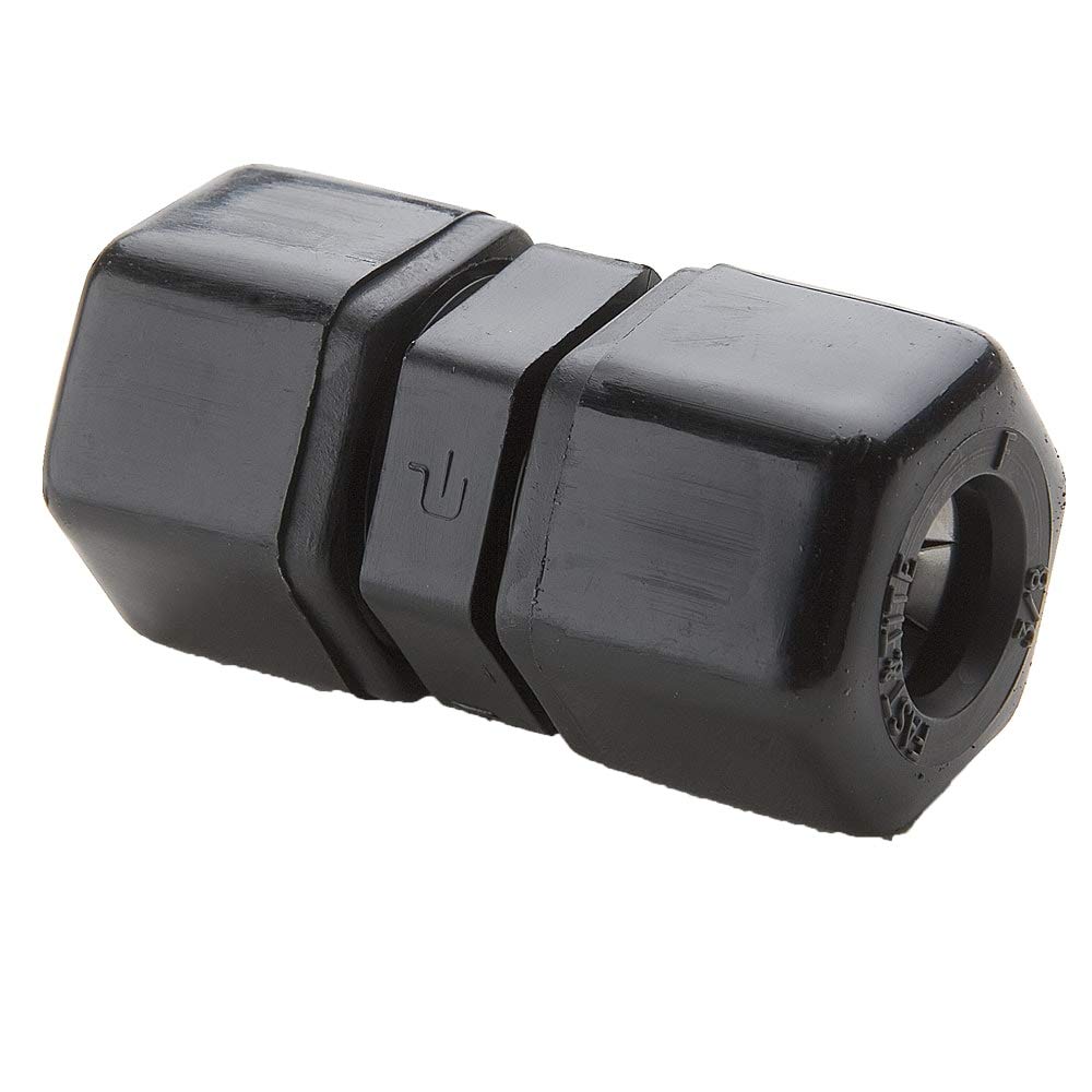 Parker Hannifin P6UC5-pk10 Fast & Tite Union Connector Fitting, Polypropylene, 3/8 Compression Tube x 5/16 Compression Tube, Black (Pack of 10)