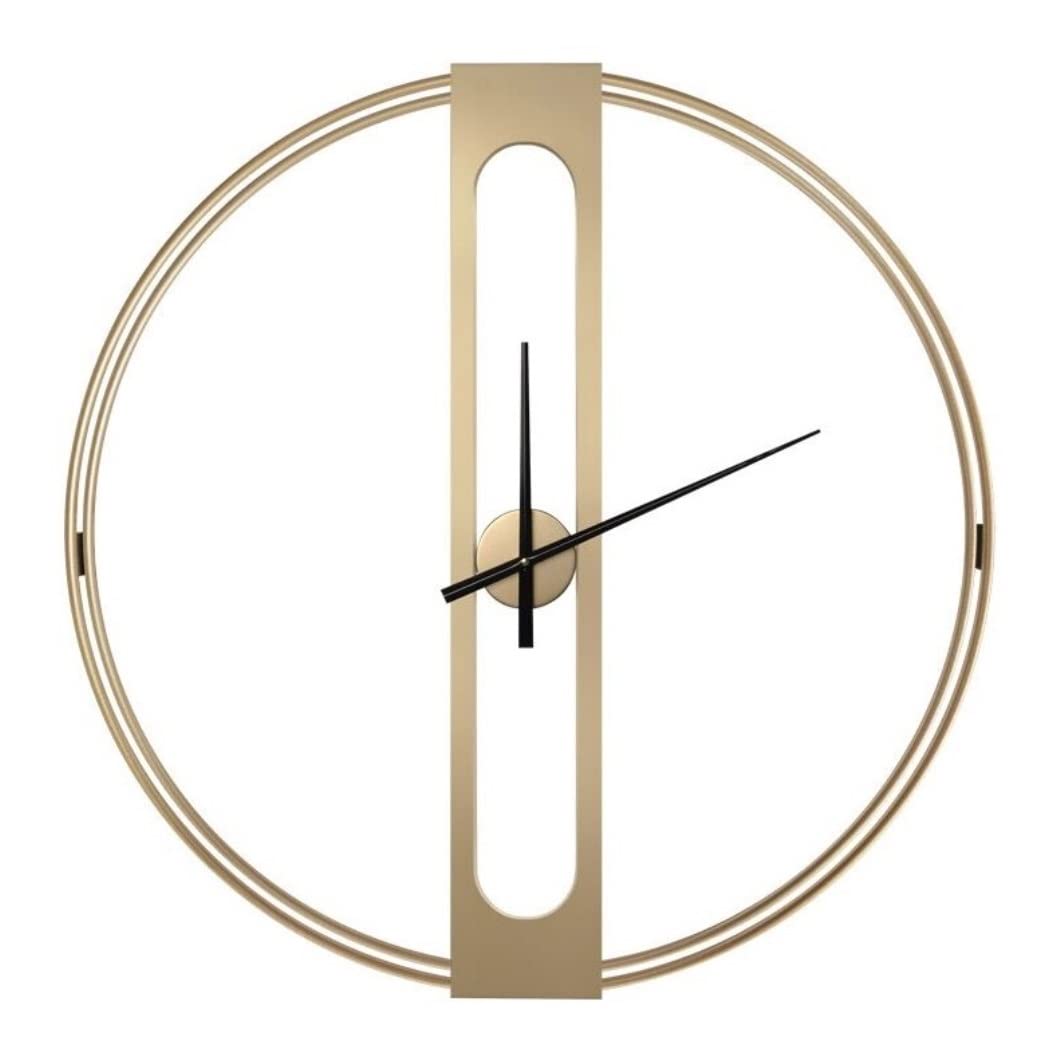 AZHKJKZH Wall Mounted Clock Modern Round Wall Clock Nordic Wrought Iron Creative Silent No DigitalClock Decorative For Living Room For Living Room(50cm)