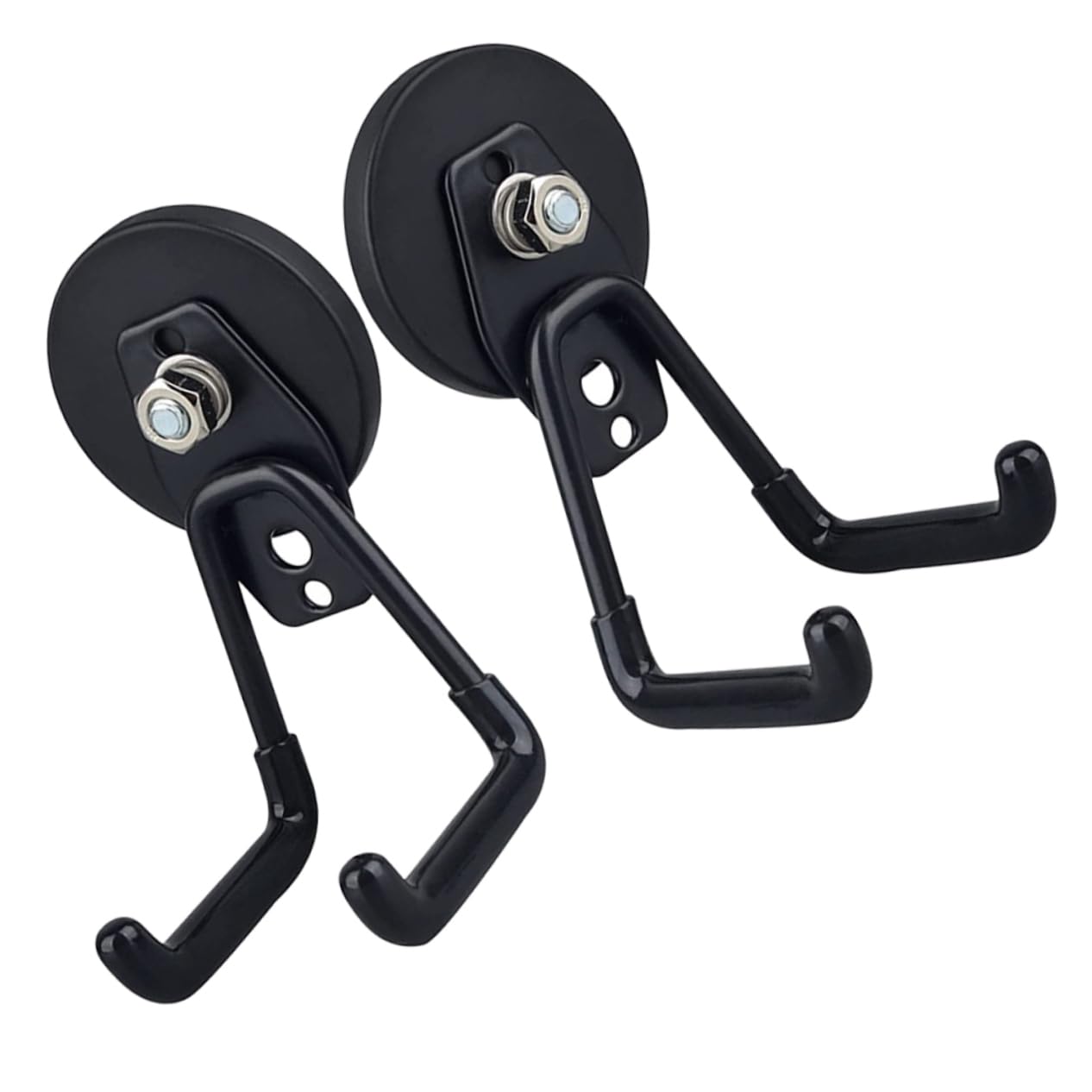 PRETYZOOM 4 Set Gancio Portautensili Magnetico Ganci Per Furgoni Porta Ganci Per Appendere Magnete Da Parete Box Auto Gancio Appendiabiti Da Parete Utensili Magnete Black 2 Pezzi*4