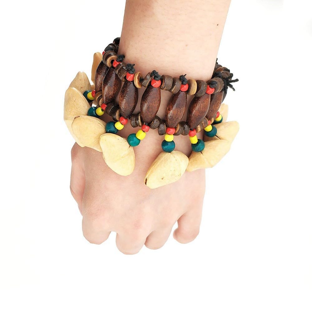 Bloepum Indonesian Handmade Fruit Shell Hand Bell Fruit Adult Children Dance Performance Rhythm Instrument Hand Bell As Shown