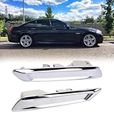 KitearHster Car Front Left & Right Chrome Fender Trim Molding for-BMW F10 F11 528I 535I...