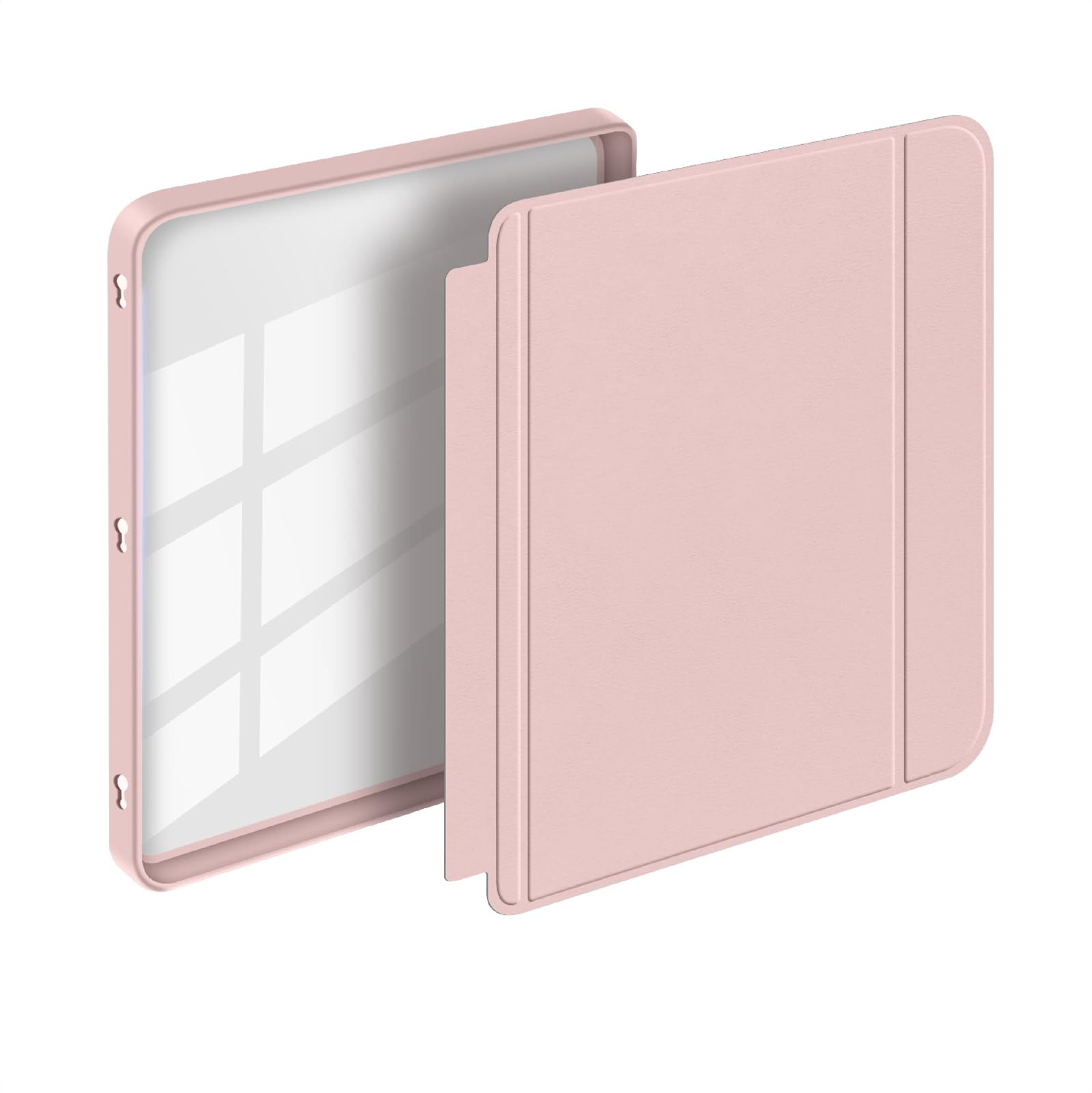 GIOPUEY Funda Compatible con Kobo Libra Colour/Kobo Libra 2, Flip Piel Carcasas, Carcasa Trasera Transparente de PC TPU - Rose Red — view 17