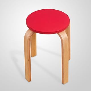 Taburete De Madera Maciza Silla Bar, Apilable Taburetes Macizos Bentwood Silla Cocina Partes De La Oficina Desayuno Banco Redondo,I
